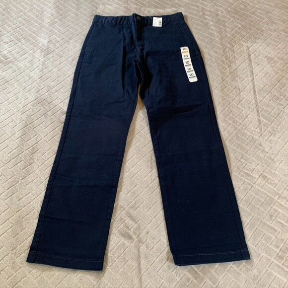 Childrens Place Unisex Kids 10 Chino Pants Navy Blue Straight Leg School Uniform - Picture 1 of 12